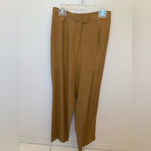 Silk Brown Trousers Sz S